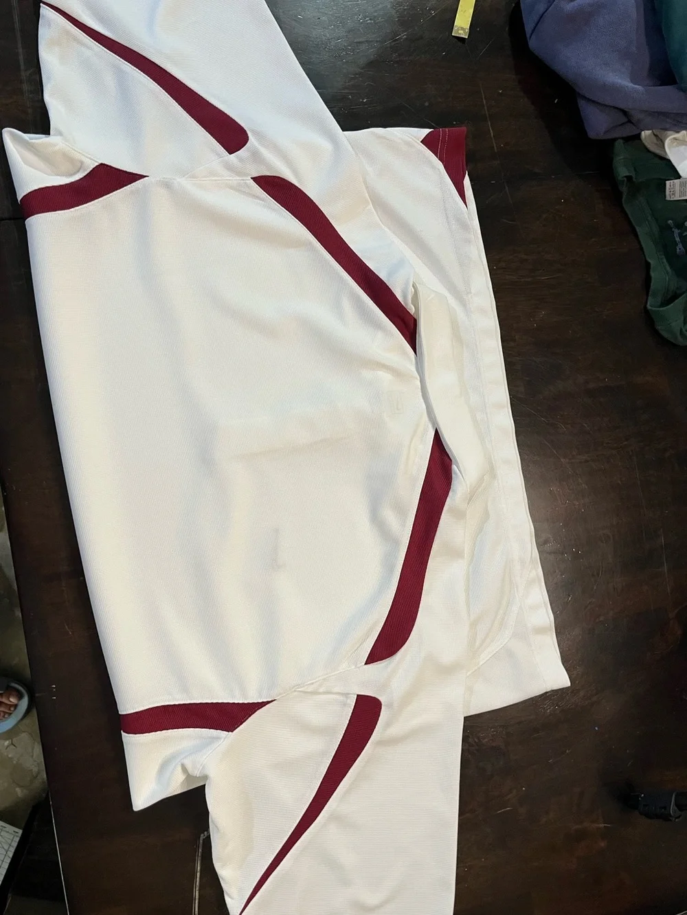 Nike Team Fit Dry Crimson, White Polo, Sz L